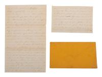 Private George S. Young, Company G, 126th New York State Volunteers. Autographed letter requesting a new corps badge. "Culpepper Courthouse," VA, 15 September 1863.