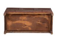A Country Paneled Red Painted Pine and Maple One-Drawer Blanket Chest, Early 18th Century