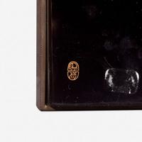 A Japanese lacquer poetry slip box 20th century