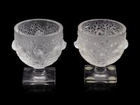 A Pair of Lalique Elizabeth Vases