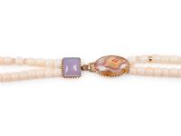 Double-Strand Necklace with 14k Gold