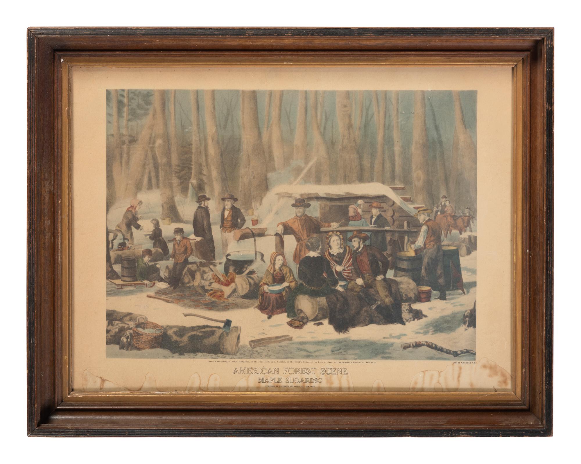 Three Framed American Lithographs Including Currier & Ives and Caldwell & Co.