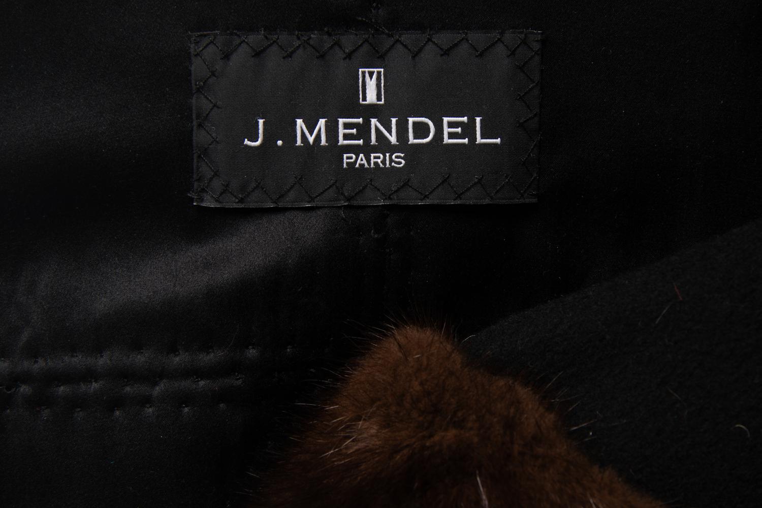J. Mendel Wool Coat With Mink Trim