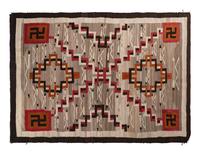Navajo Pictorial Storm Pattern Weaving / Rug