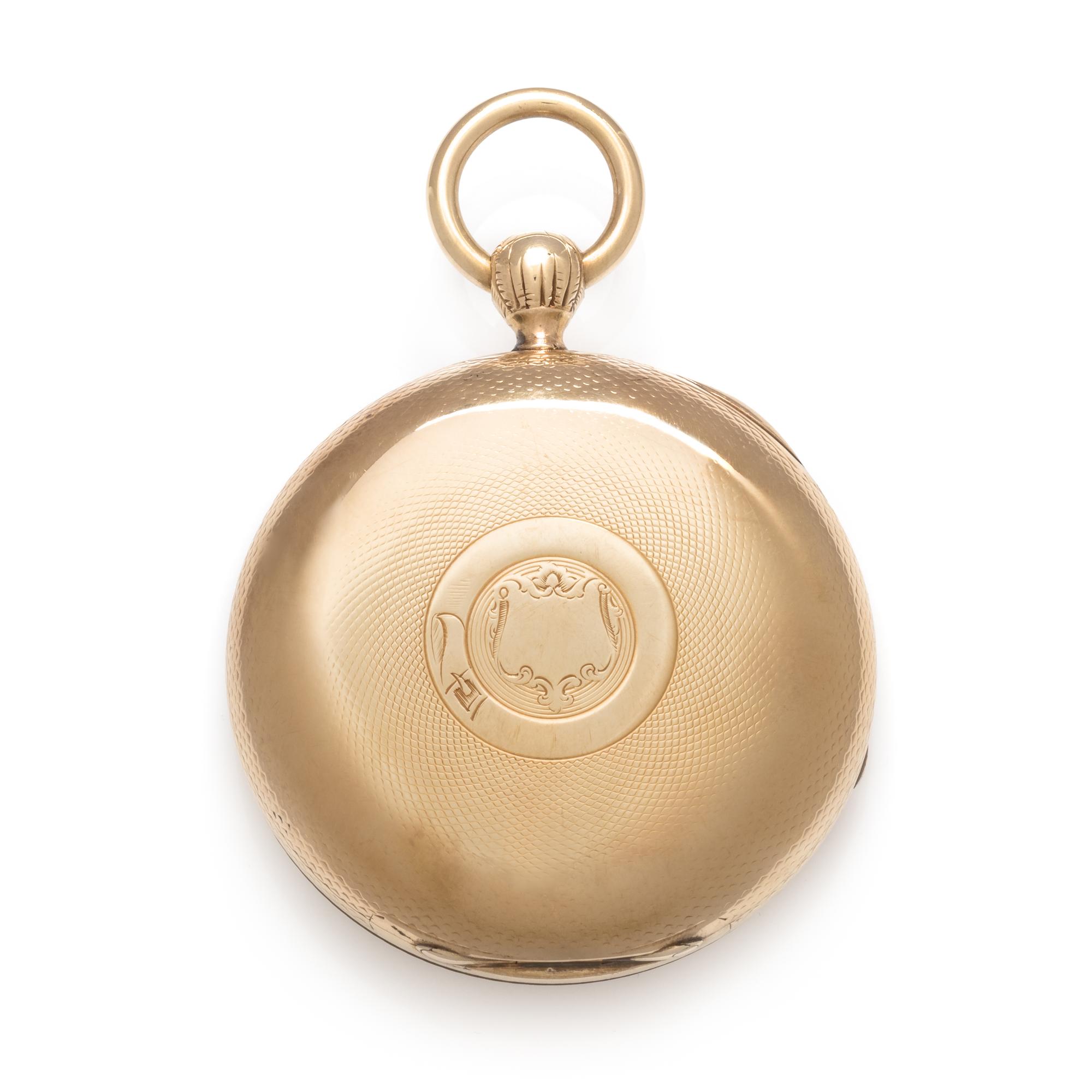 James Hoddell, London, 18K Yellow Gold Open Face Verge Pocket Watch