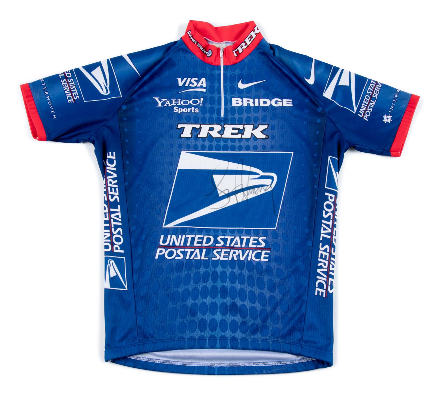 A Lance Armstrong Signed USPS Cycle Team Jersey,