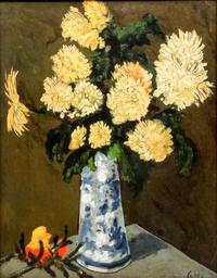Artist Unknown, (20th century), Still Life with Chrysanthemums