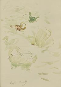 Cygnes et Canards with Reflets dans le Lac verso (A Double-Sided Work), 1893