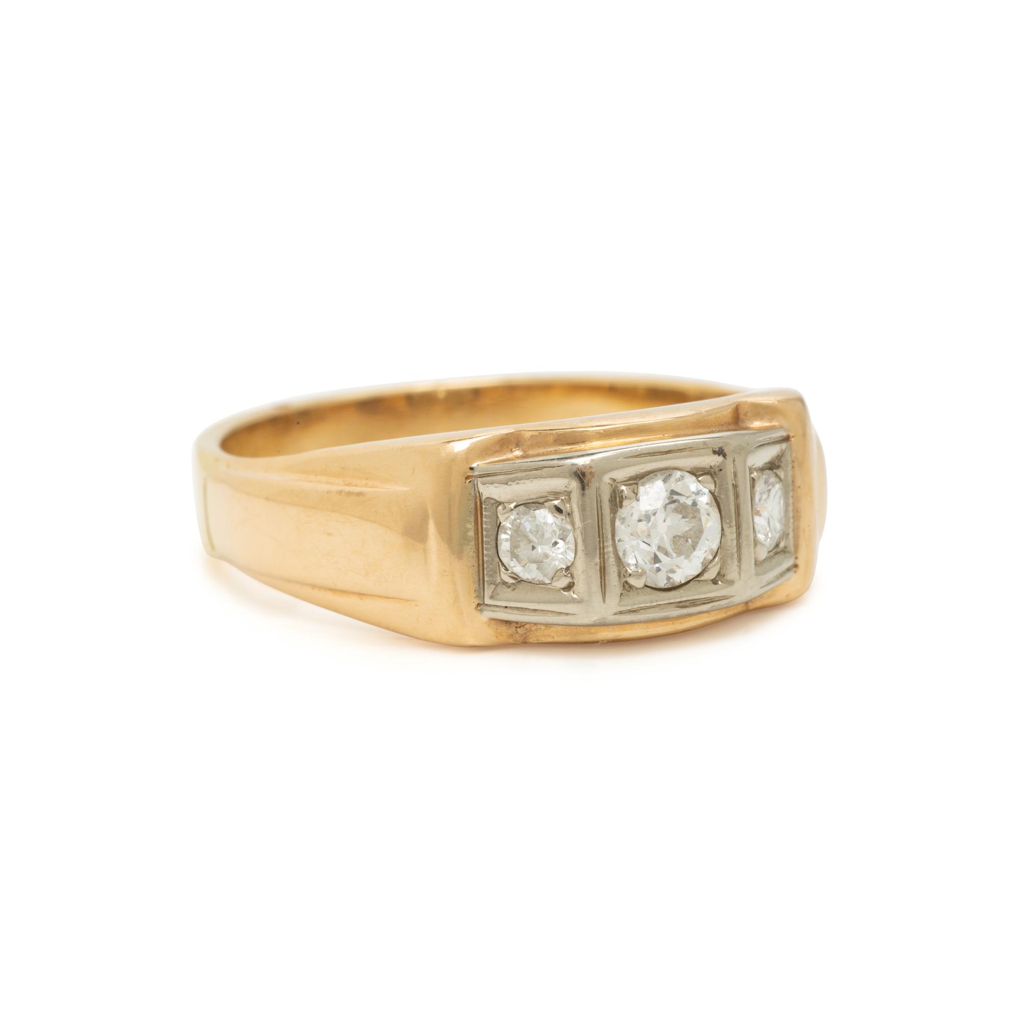 Yellow Gold and Diamond Ring
