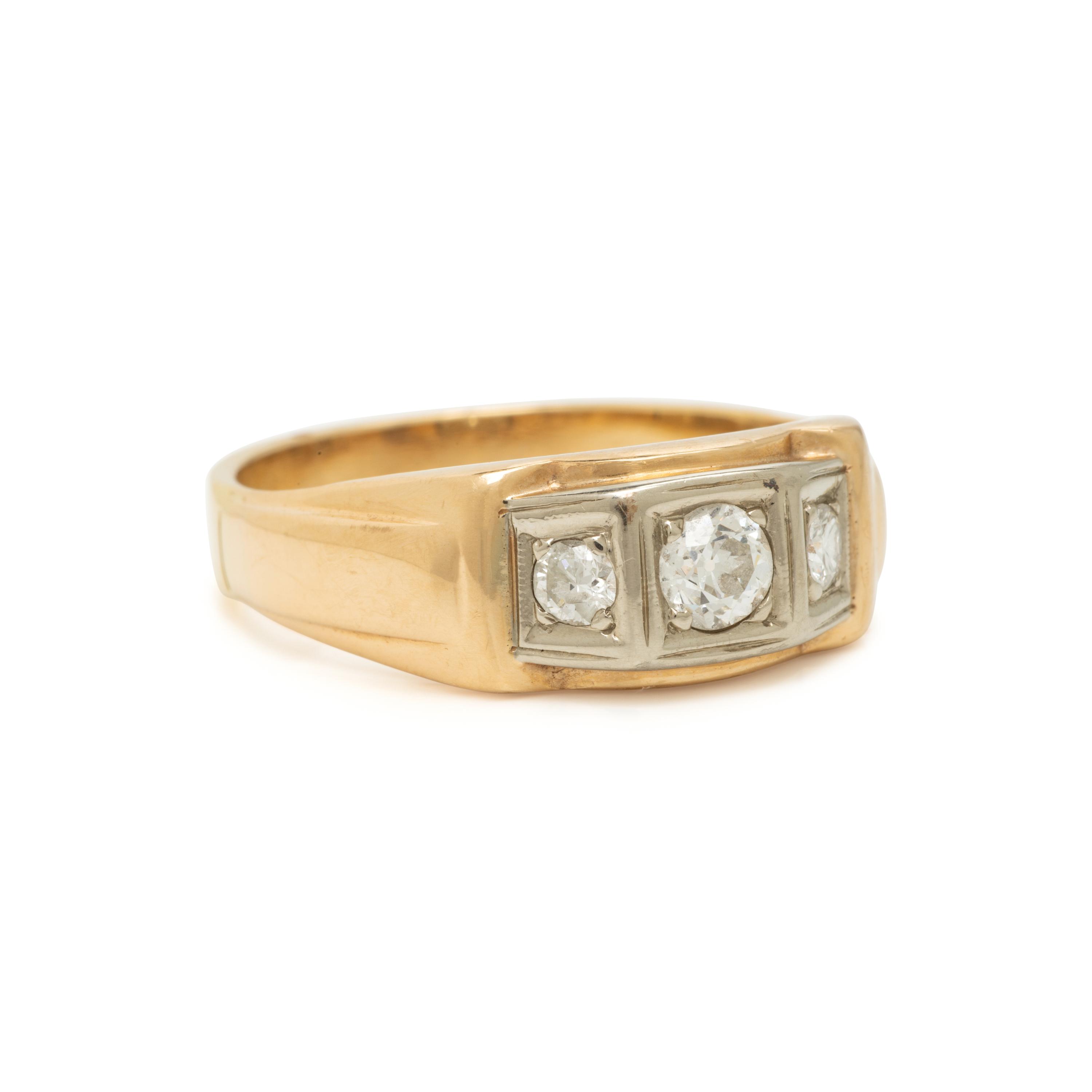 Yellow Gold and Diamond Ring