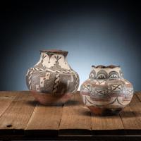 Acoma Polychrome Pottery Jars
