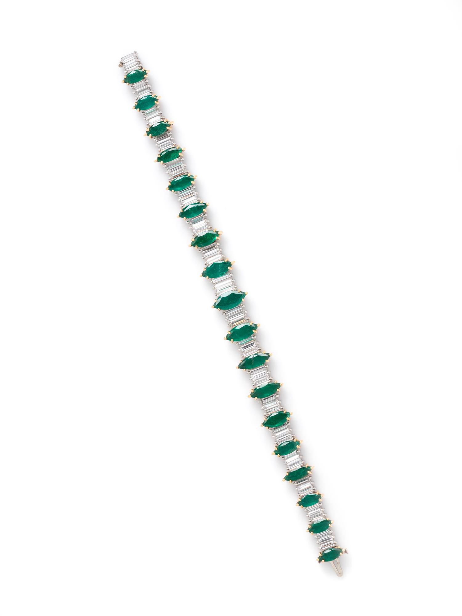 EMERALD AND DIAMOND BRACELET