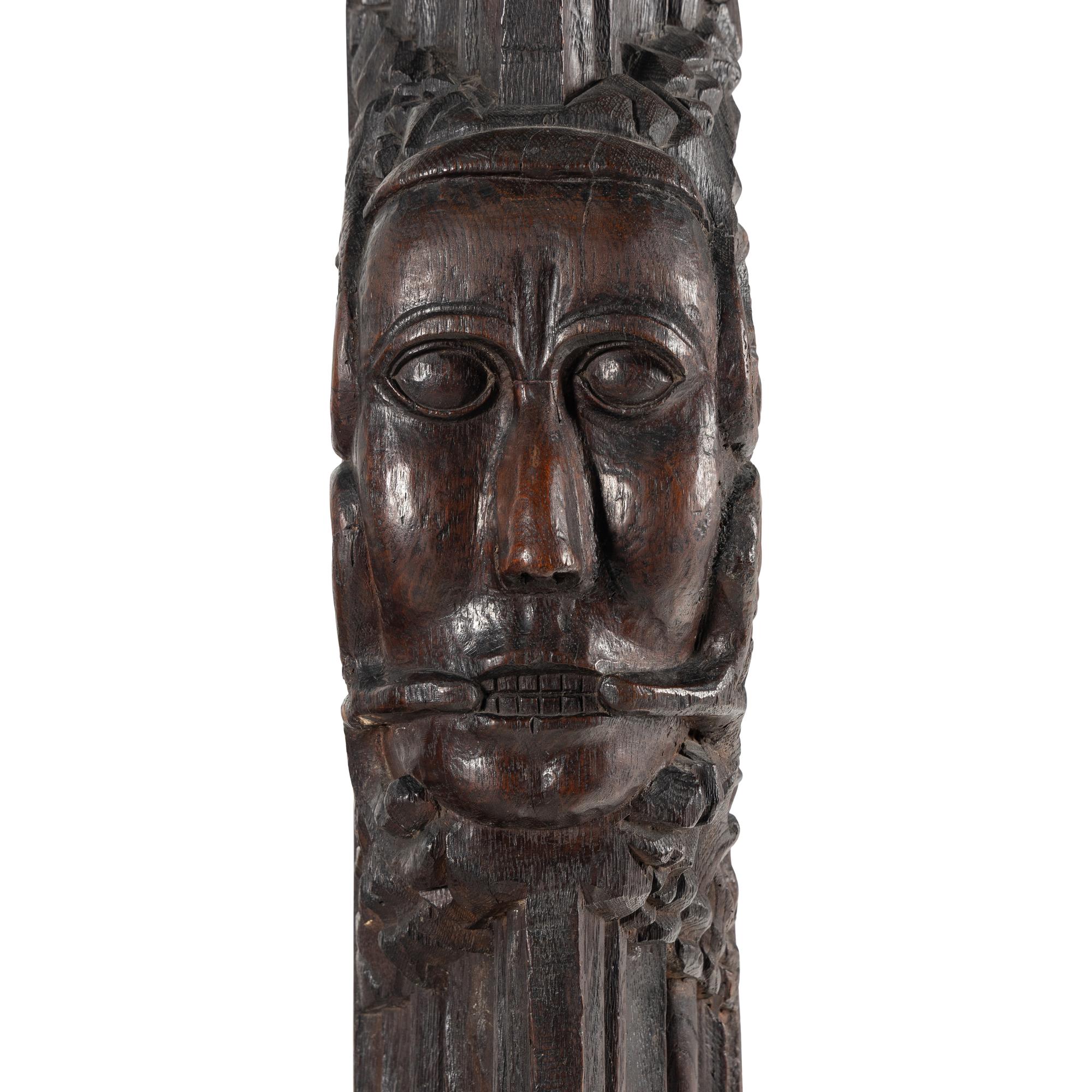 An English Carved Oak Architectural Element