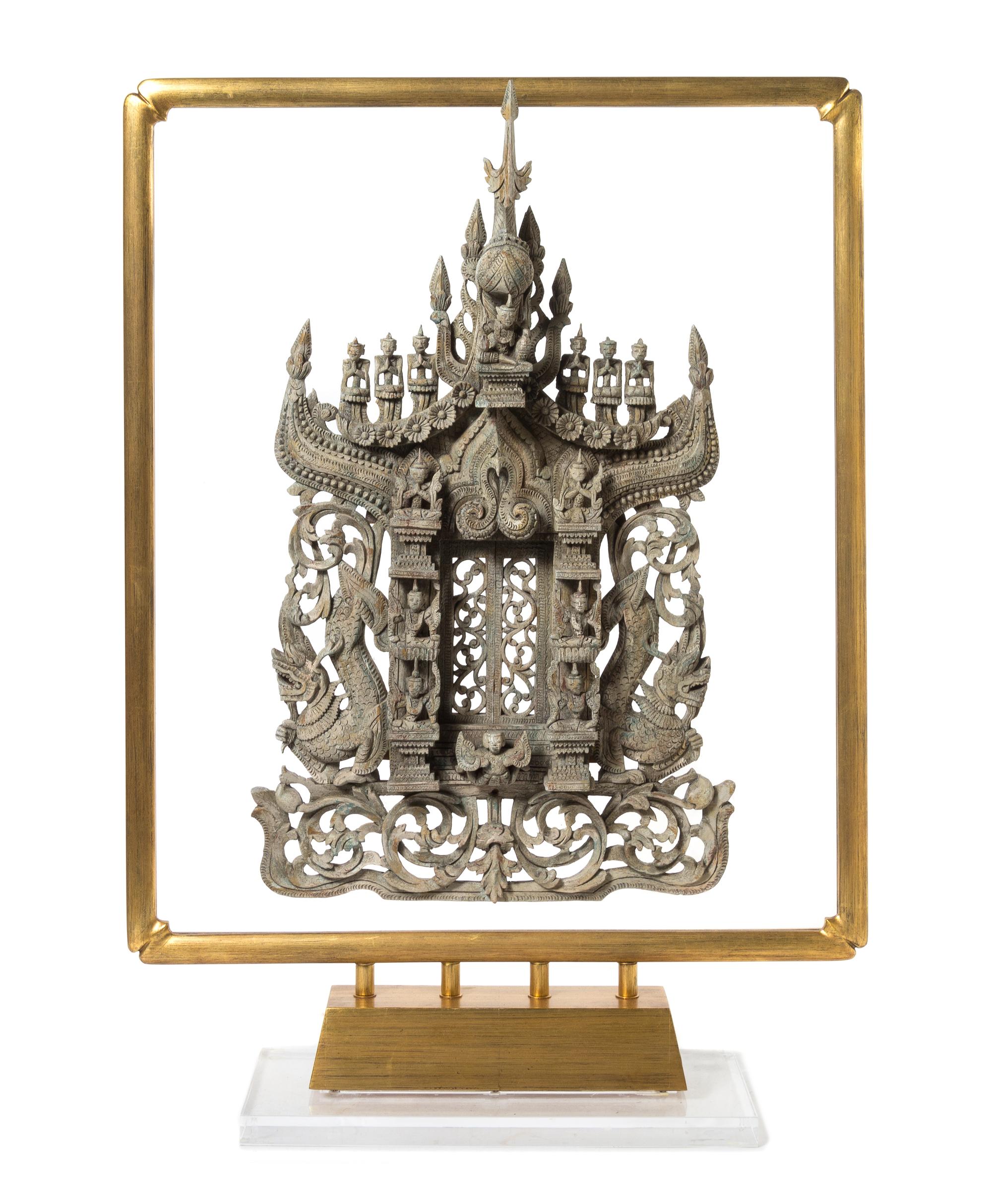 A Burmese Wood Carving Height 26 inches.