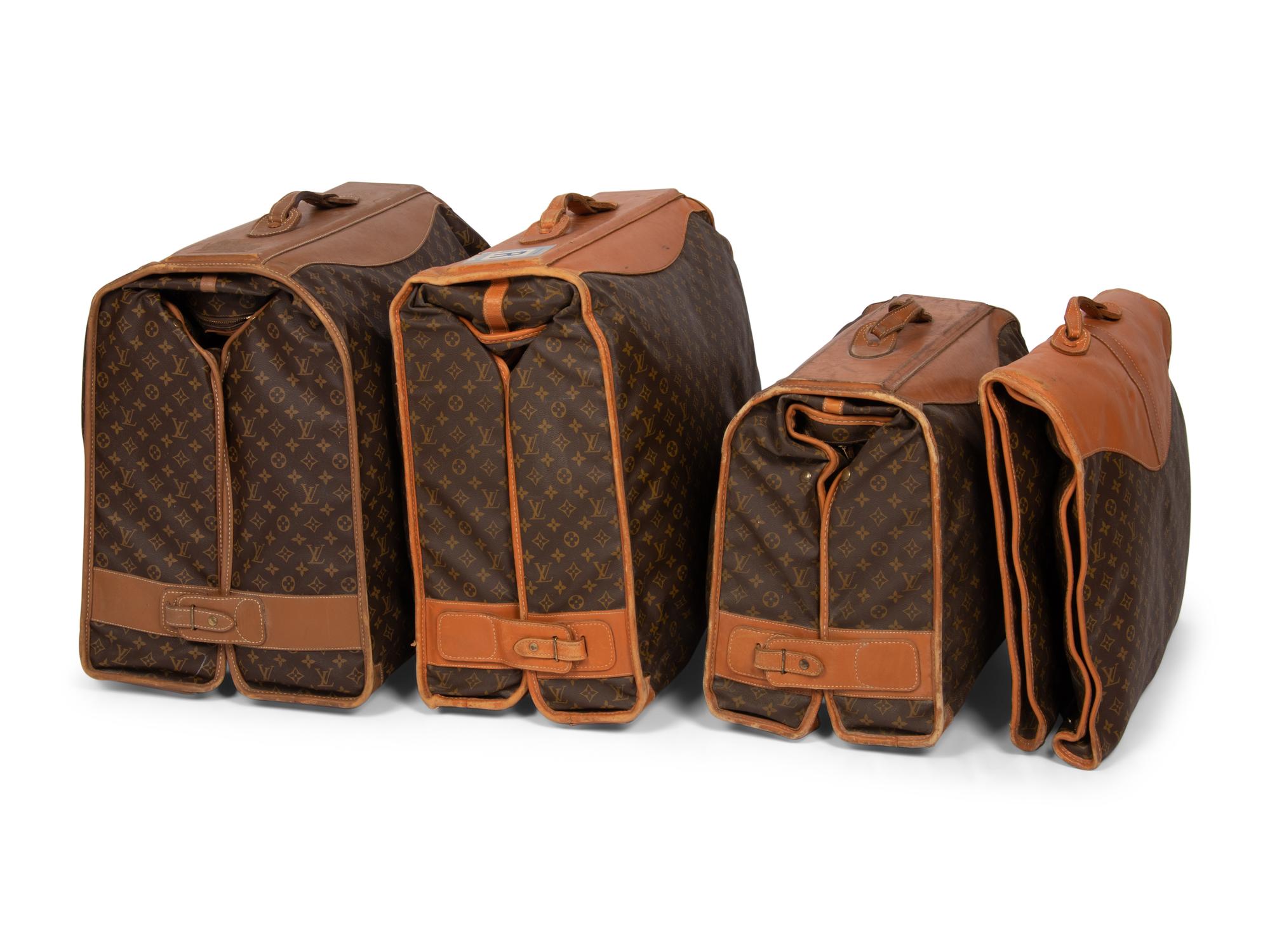 Four Louis Vuitton French Company Garment Bags, 1976-91