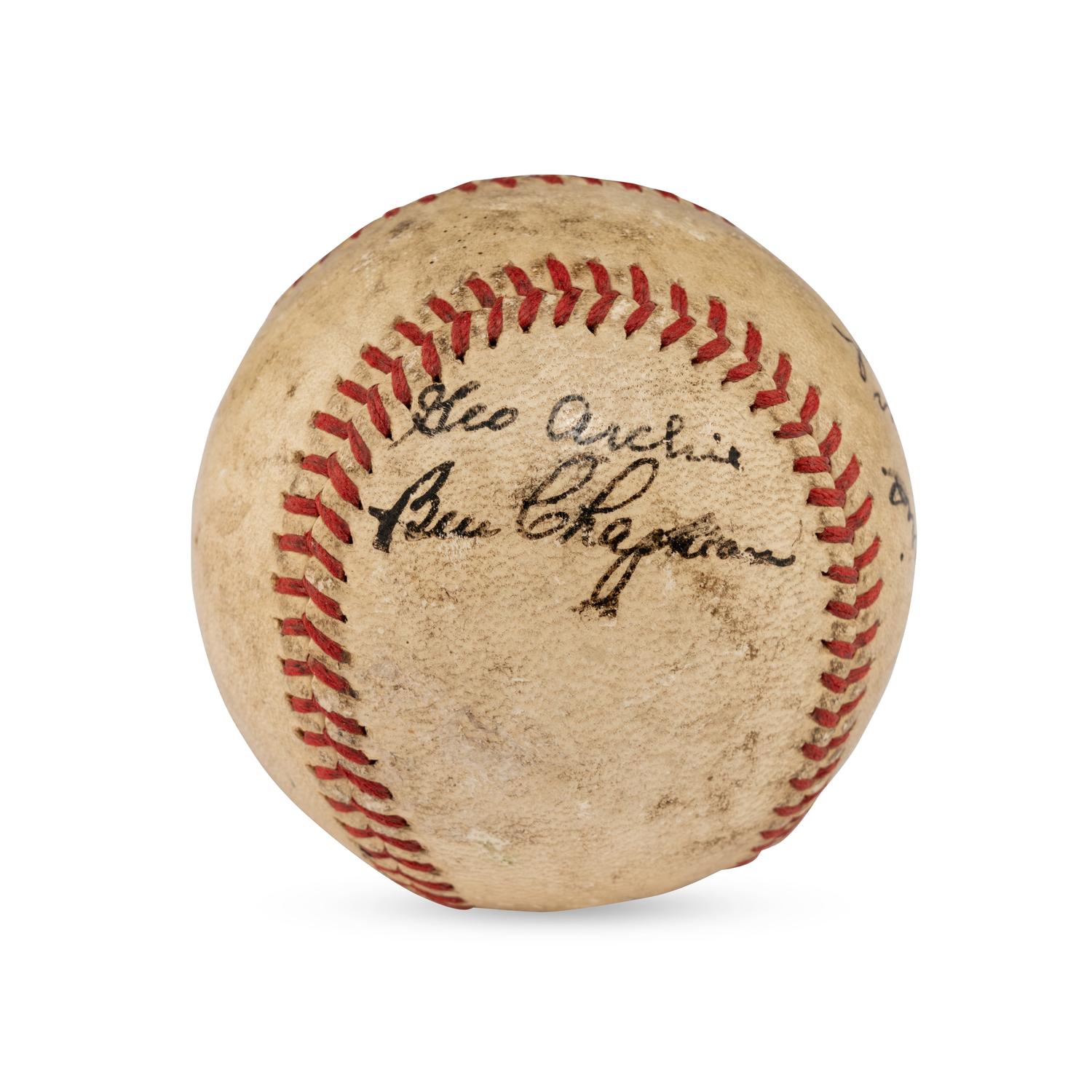 A Multi Signed Baseball Featuring Bucky Harris, Roger Cramer and Bennie Bengough (Beckett Authentication Services)
