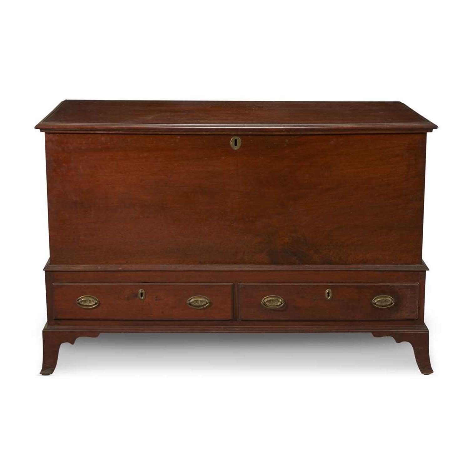 Federal walnut blanket chest-on-stand Pennsylvania, circa 1800