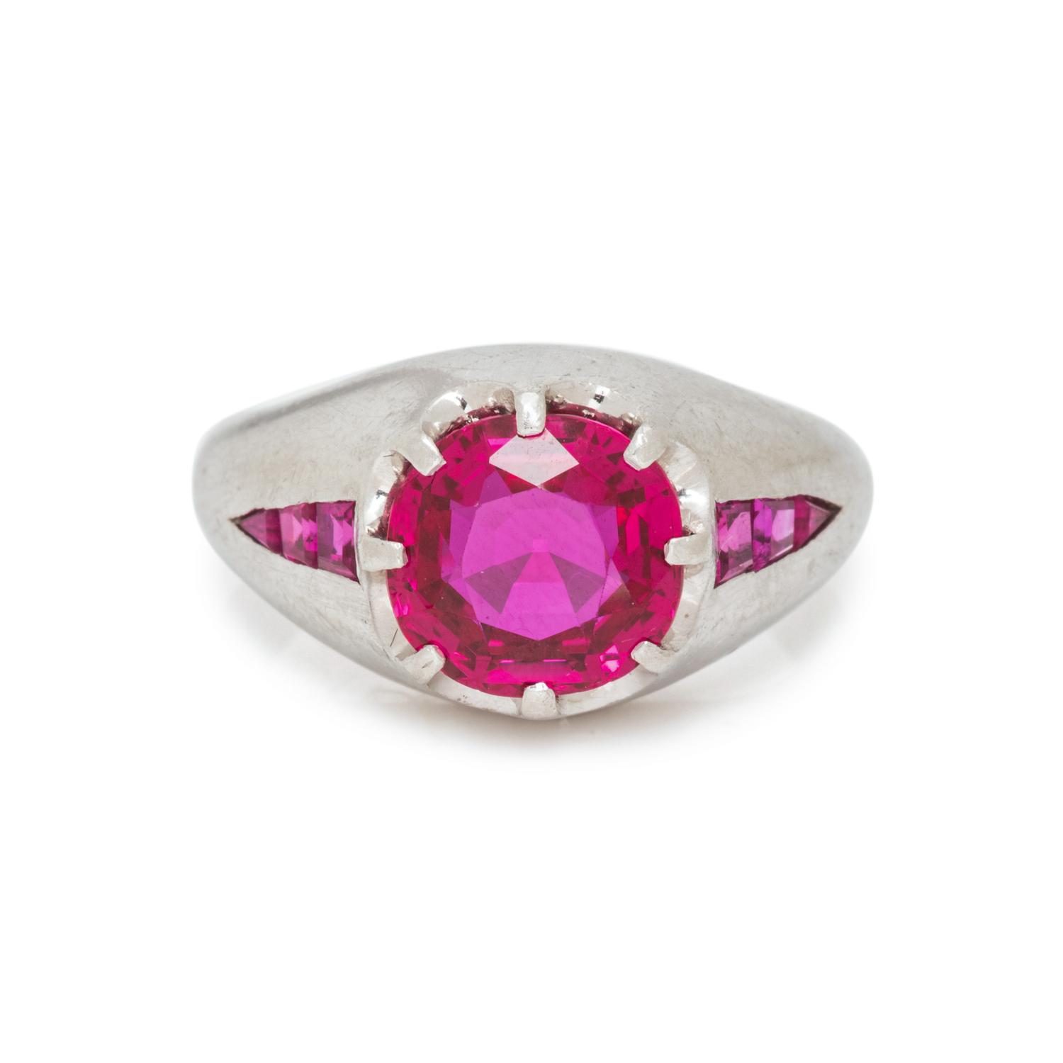 UNHEATED BURMESE RUBY RING