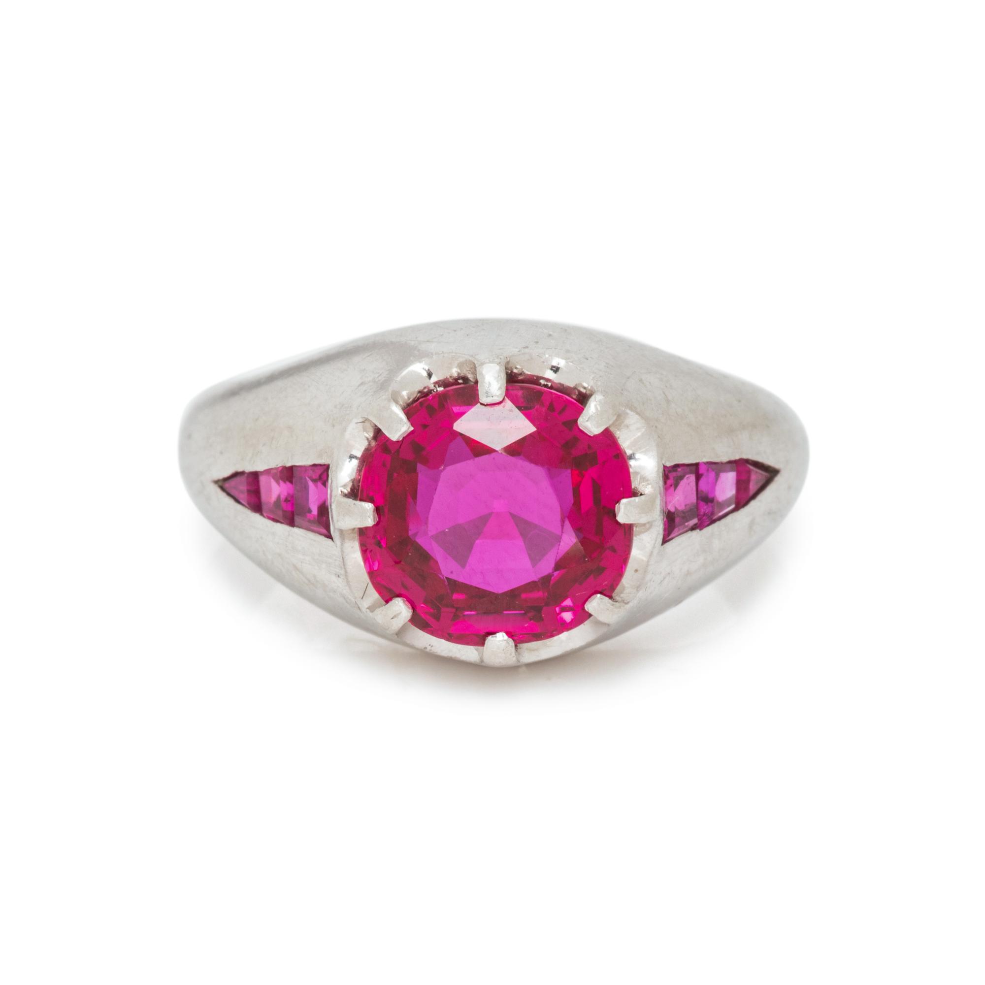 UNHEATED BURMESE RUBY RING