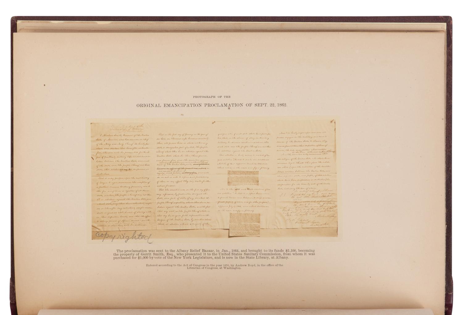 [LINCOLN, Robert Todd (1843-1926), his copies]. A pair of Abraham Lincoln bibliographies from Robert Todd's library, comprising: