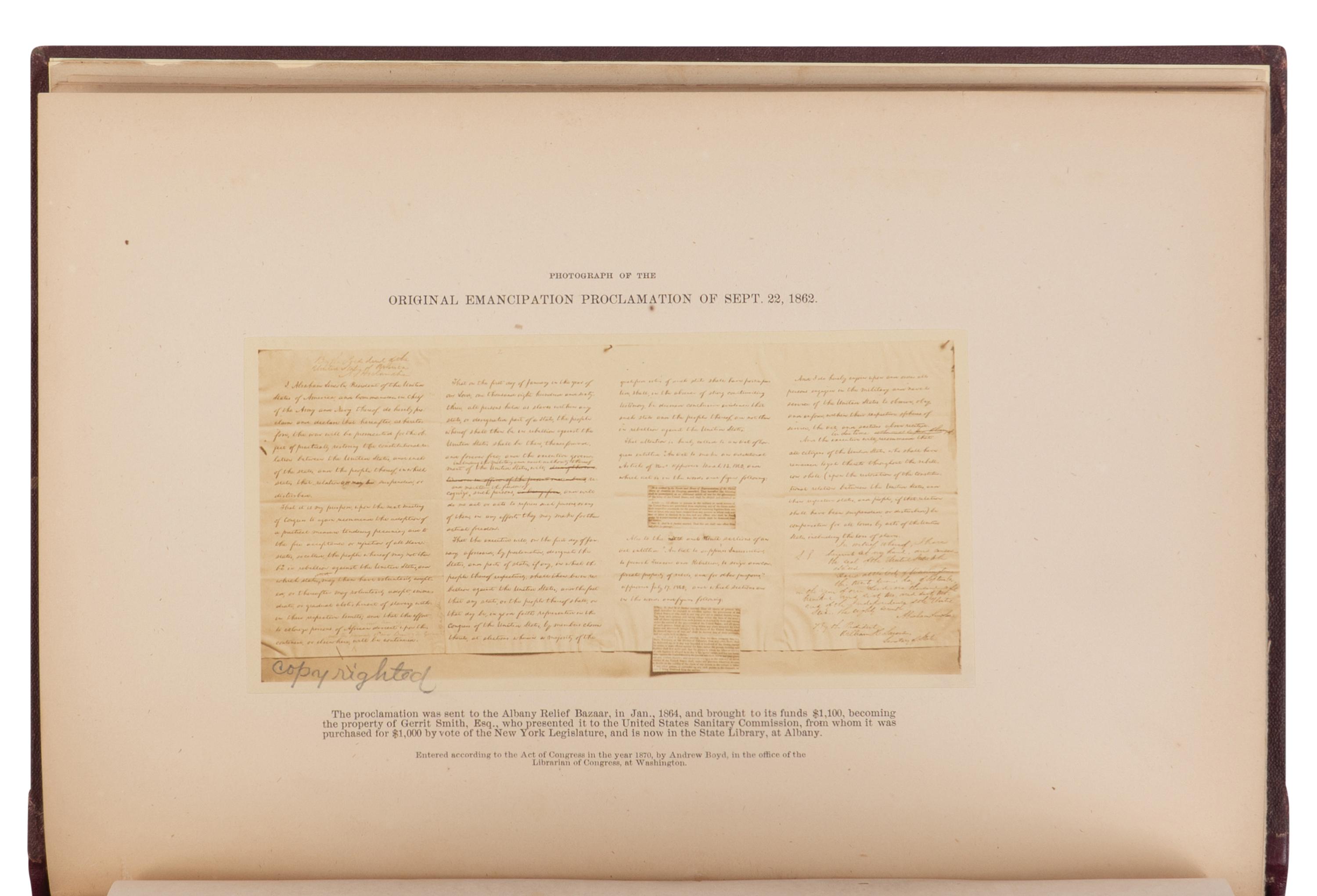 [LINCOLN, Robert Todd (1843-1926), his copies]. A pair of Abraham Lincoln bibliographies from Robert Todd's library, comprising: