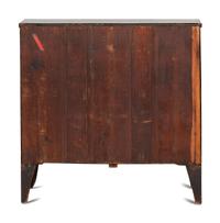 A Regency Satinwood-Inlaid Mahogany Bowfront Chest of Drawers