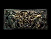 An Ordos Gilt-Bronze Plaque with Mythological Creatures