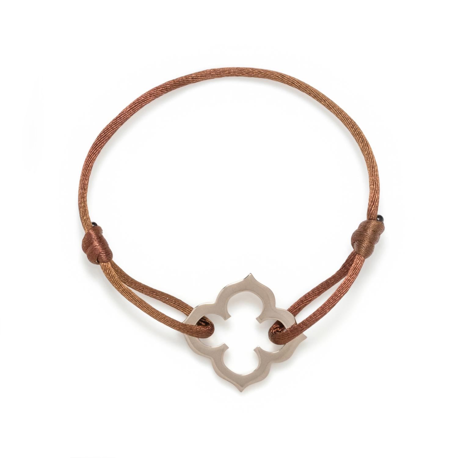 CARTIER, WHITE GOLD QUATREFOIL BRACELET