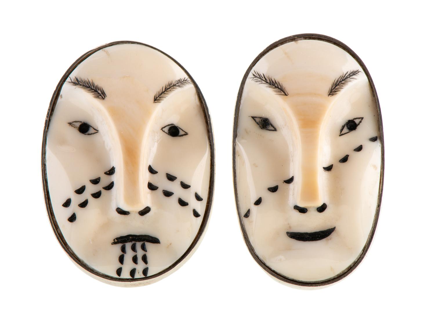 Sterling Silver and Walrus Ivory Earrings Lot is located and will ship from Denver, Colorado.