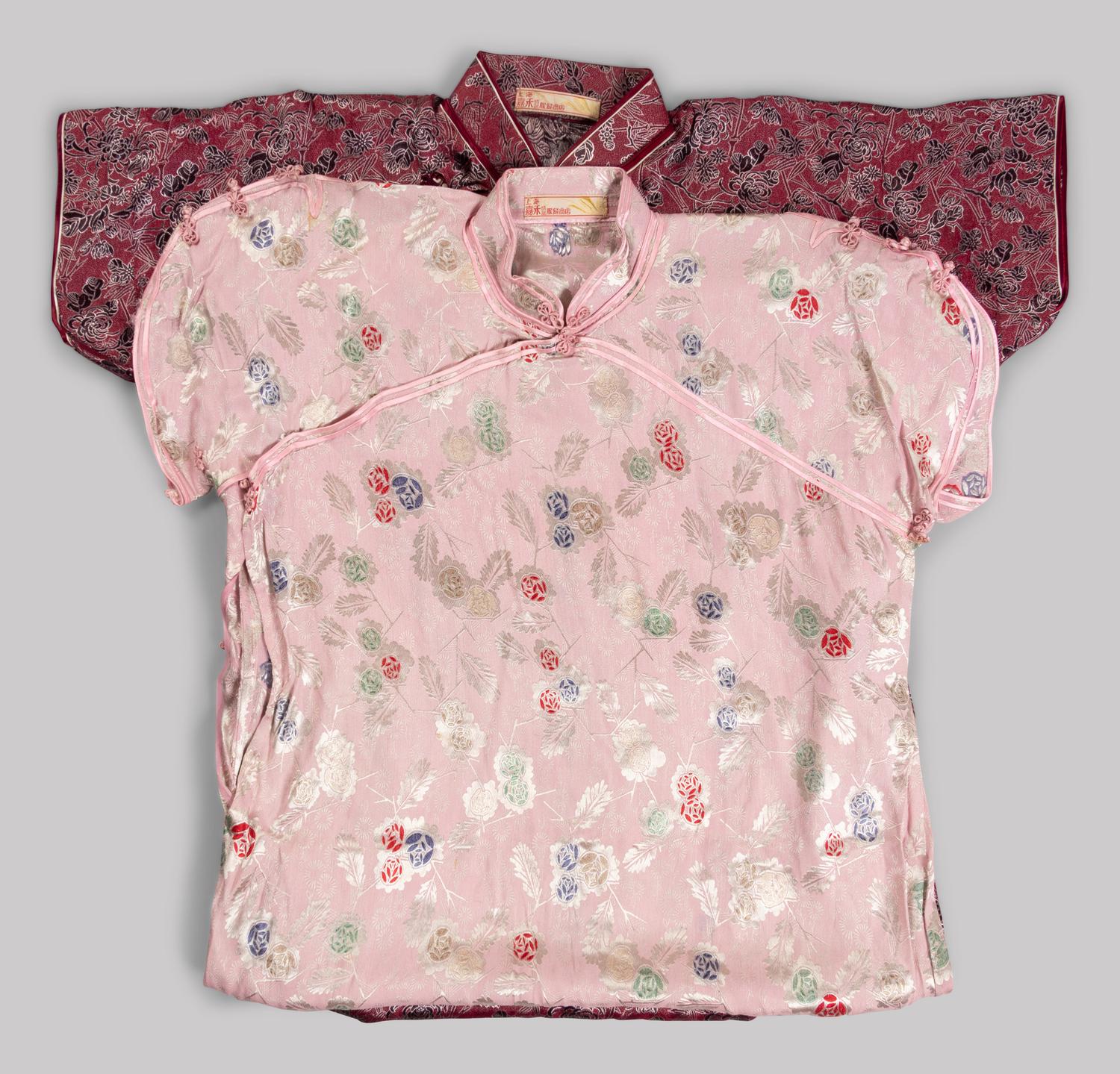 Two Chinese Silk Woven Lady's Cheongsam, Qipao