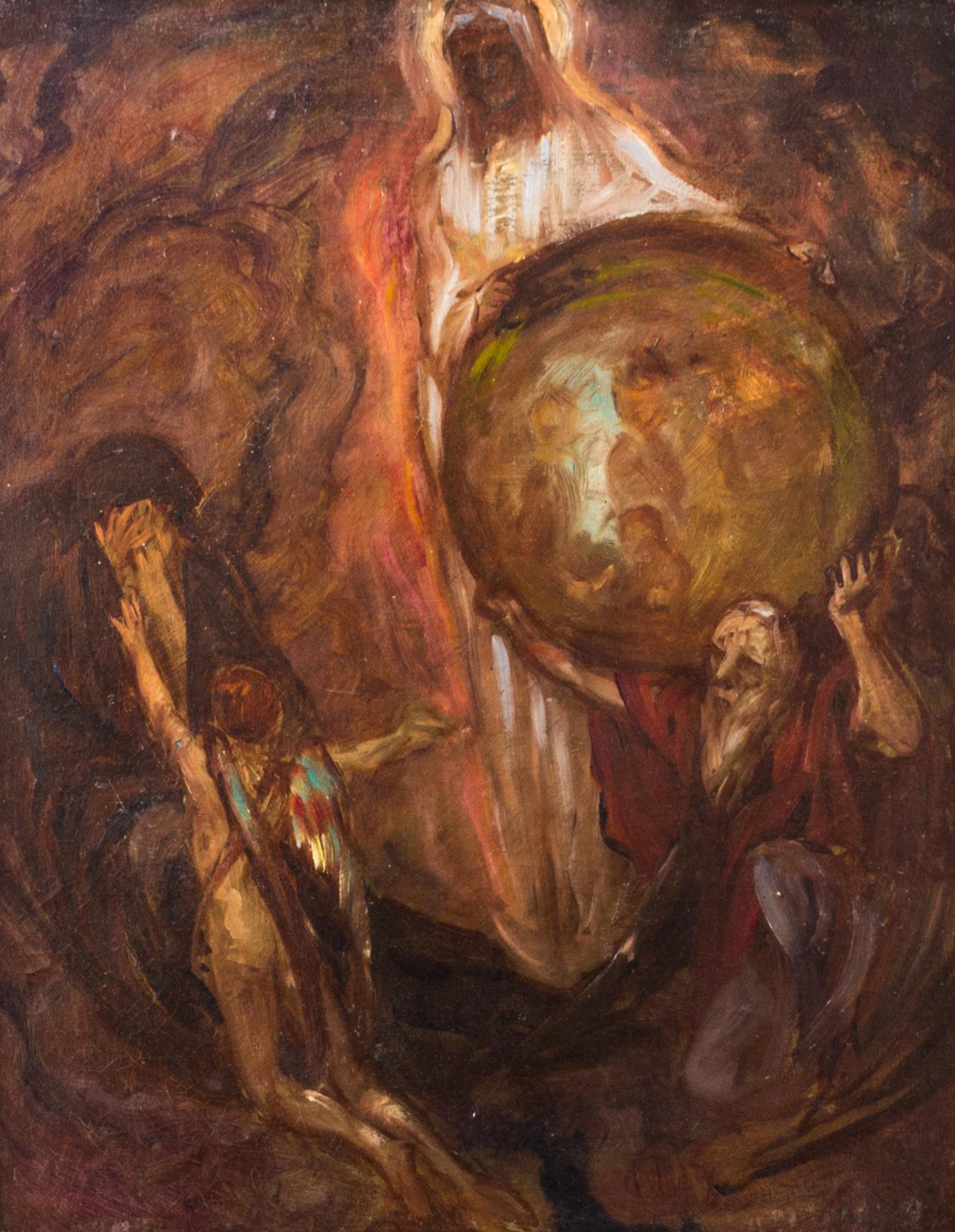 Attributed to John Lafarge, (American, 1835-1910), Allegory of Christ, Time and the Mourner