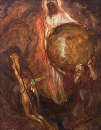 Attributed to John Lafarge, (American, 1835-1910), Allegory of Christ, Time and the Mourner