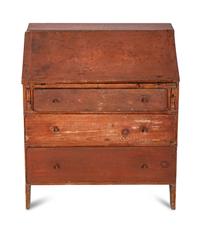 A Federal Red-Stained Child's Slant-Front Desk