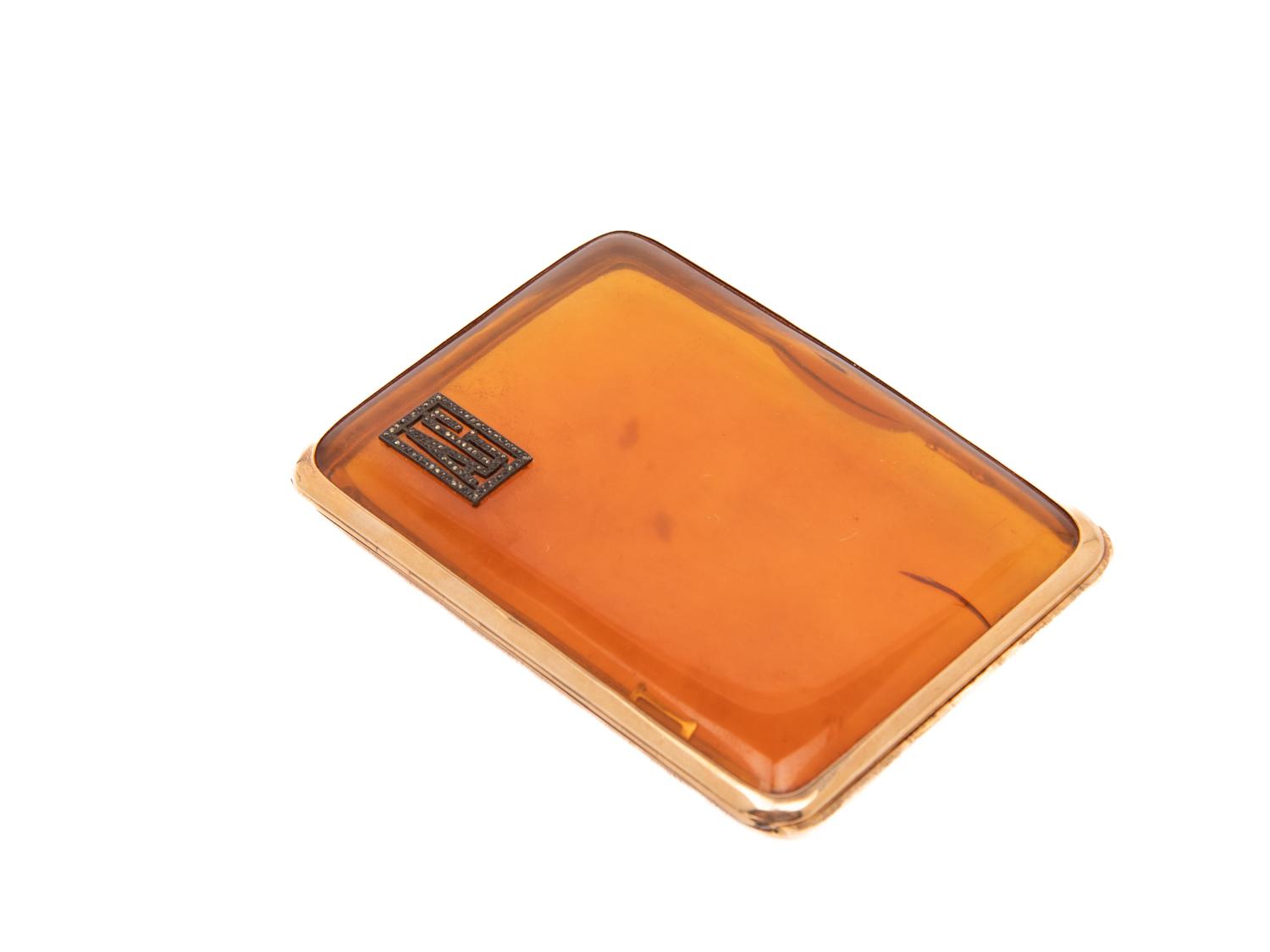 An English 9 Karat Gold Mounted Cigarette Case