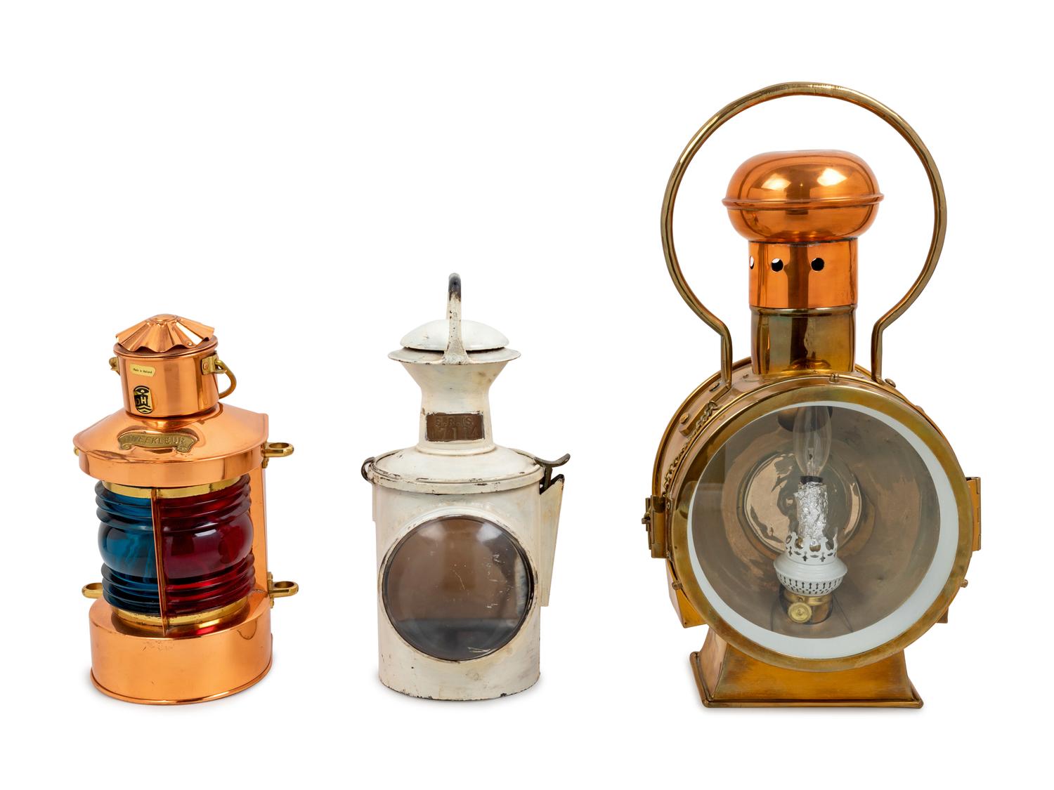 A Group of Three Railroad Laterns — 19th Century and Later
