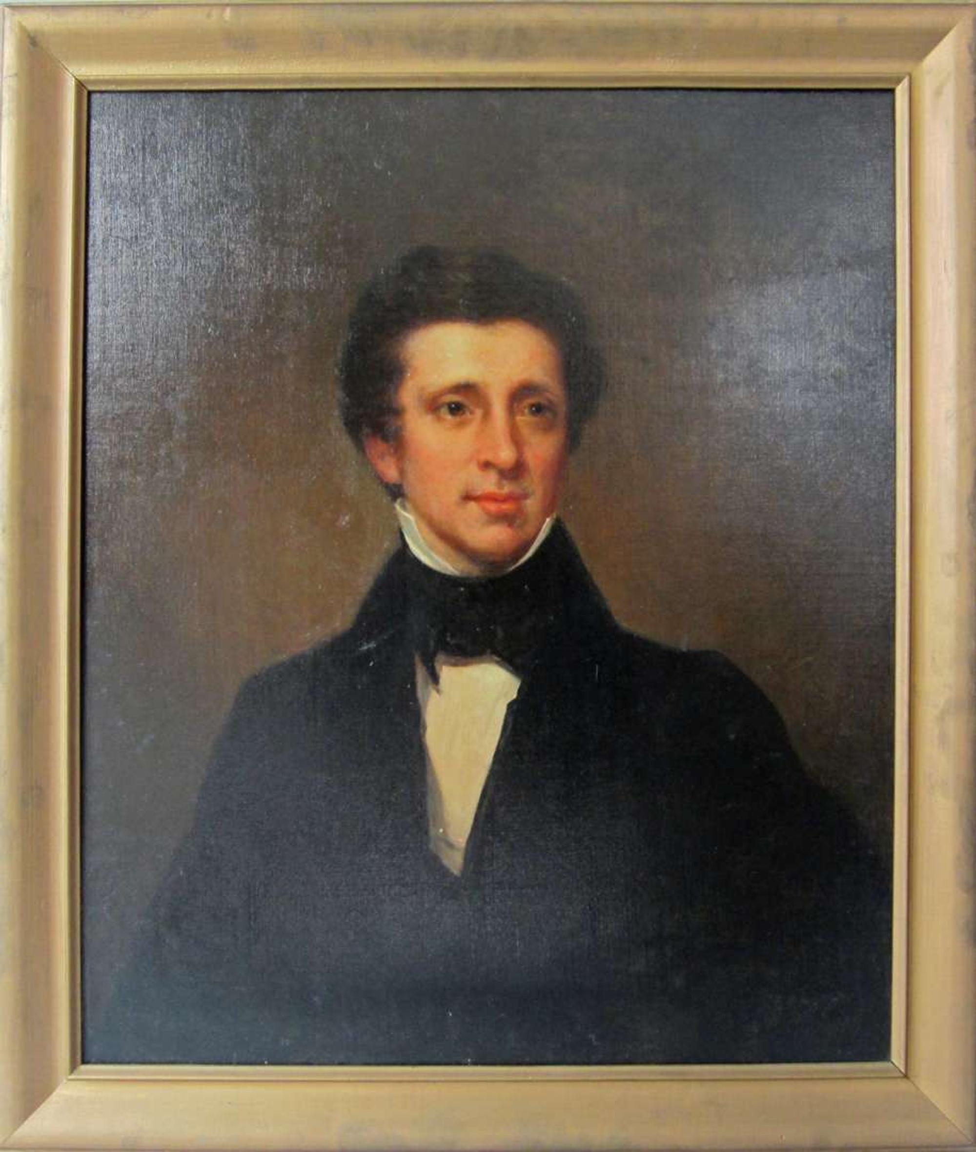 American School 19th century portrait of a young gentleman