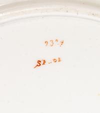 A Spode Pale Blue-Ground Botanical Porcelain Dessert Service