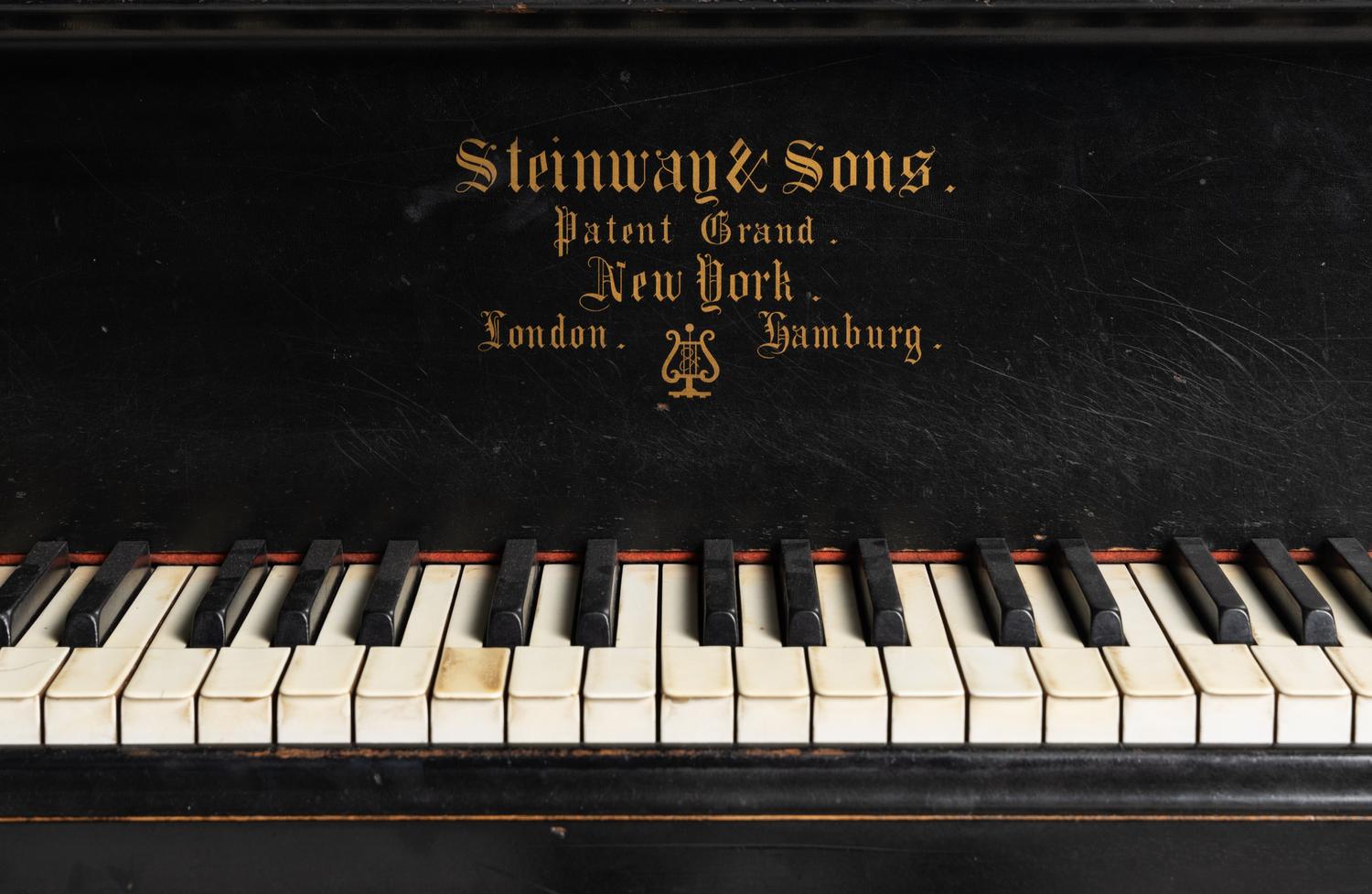 A Steinway and Sons Ebonized Grand Piano