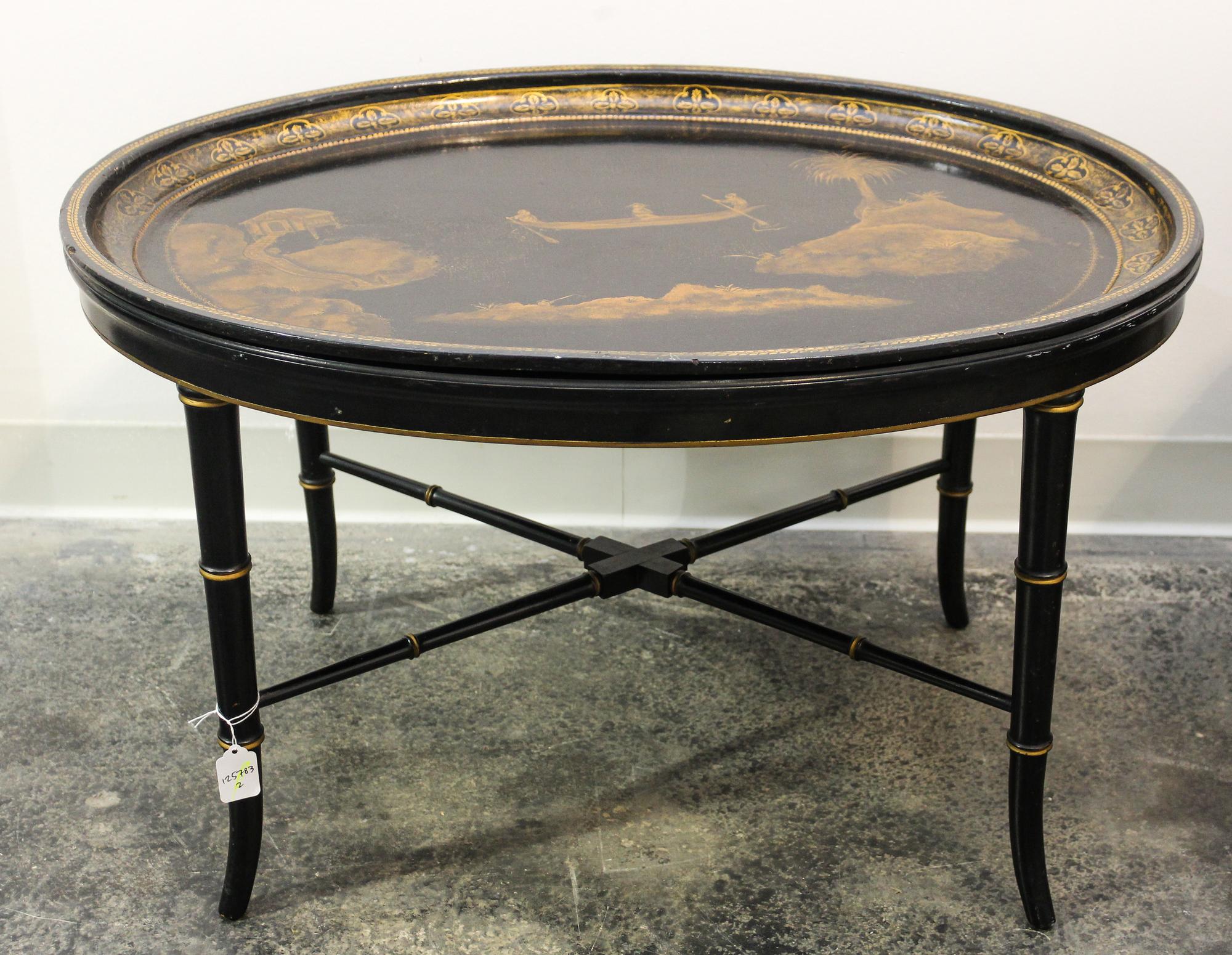 A Regency Lacquer Tray Width of tray 30 1/2 inches. — 19TH CENTURY