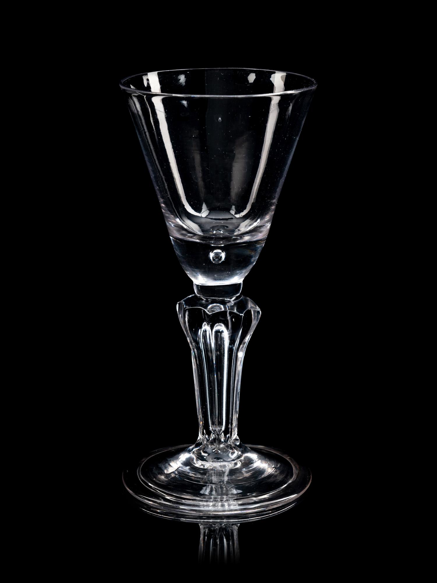 An English Pedestal-Stem Wine Glass