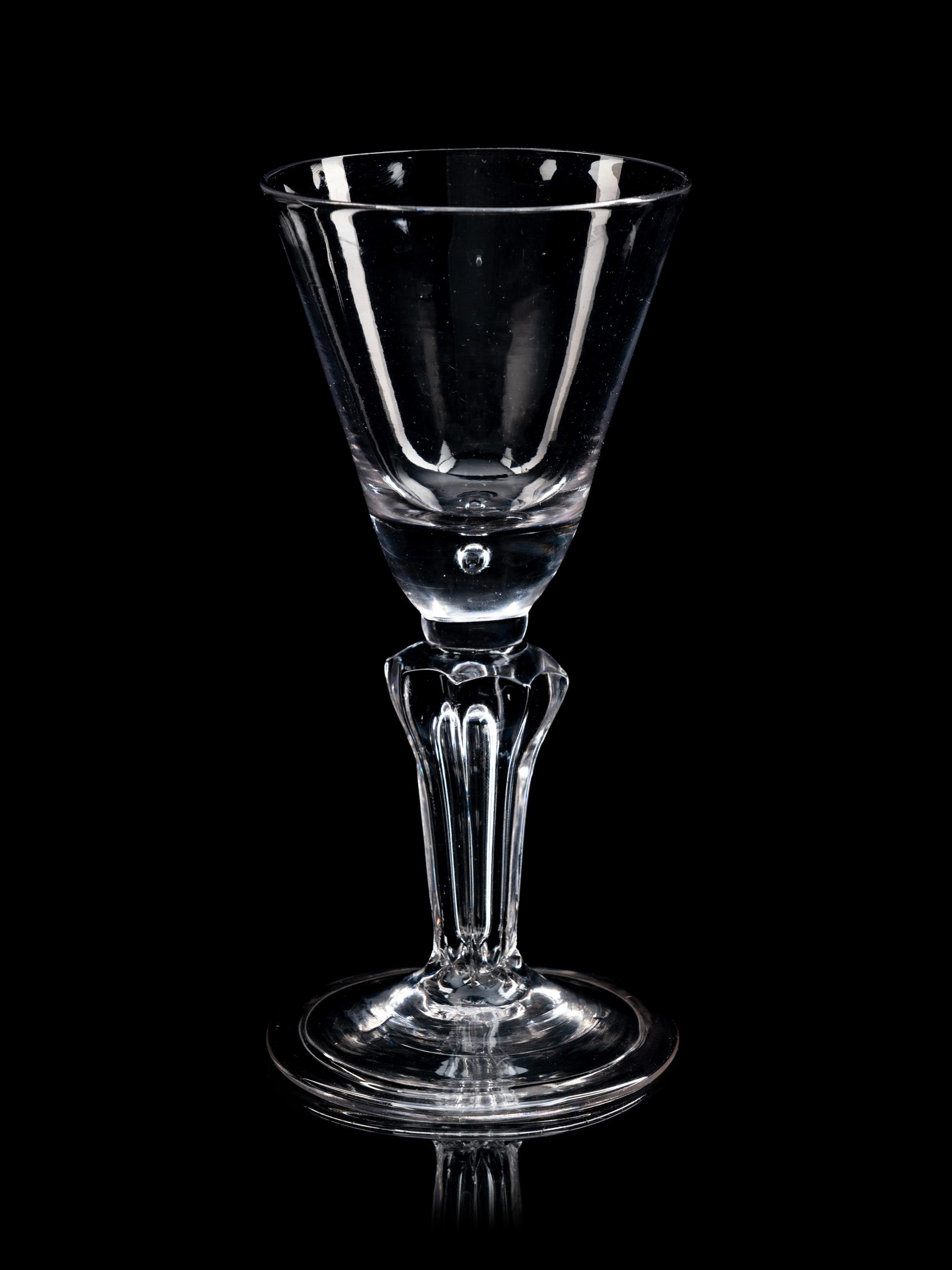 An English Pedestal-Stem Wine Glass