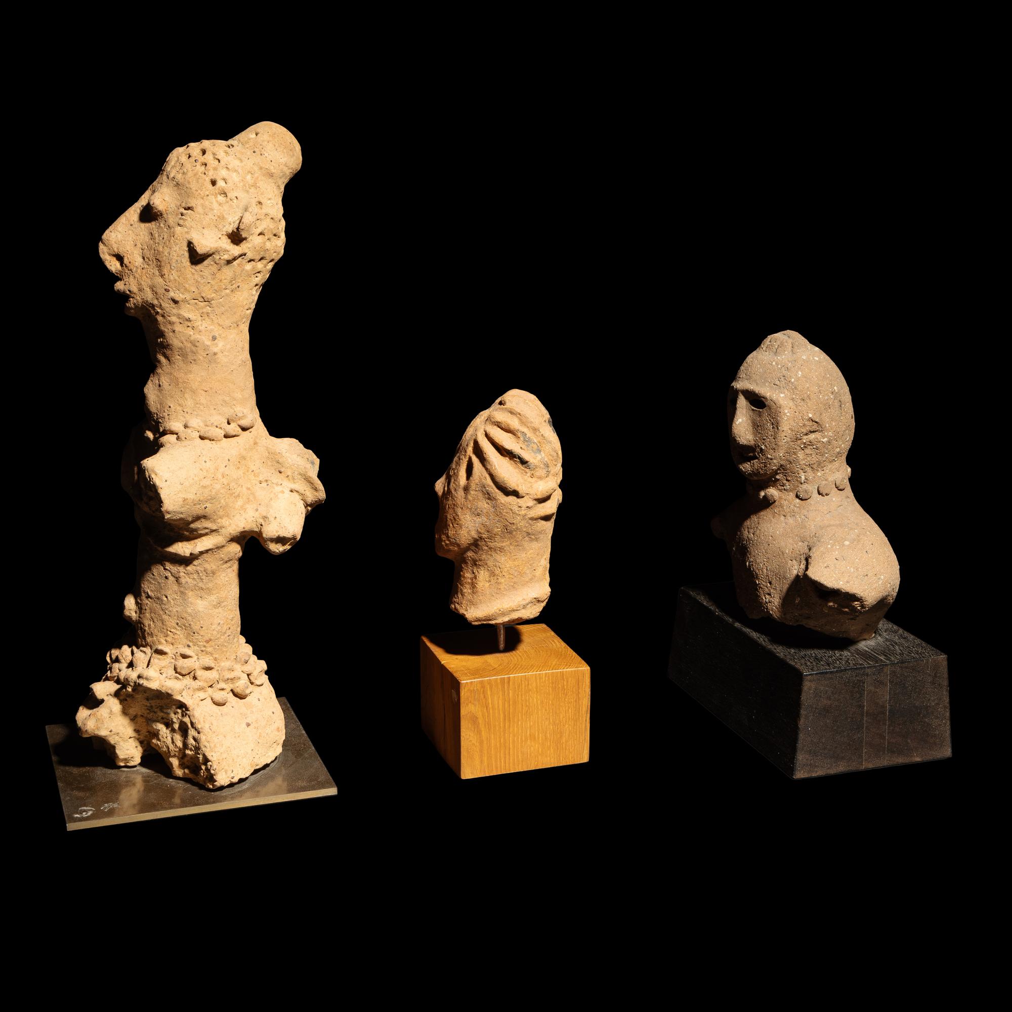 A Group of 3 Ethnographic Terracotta Figures
