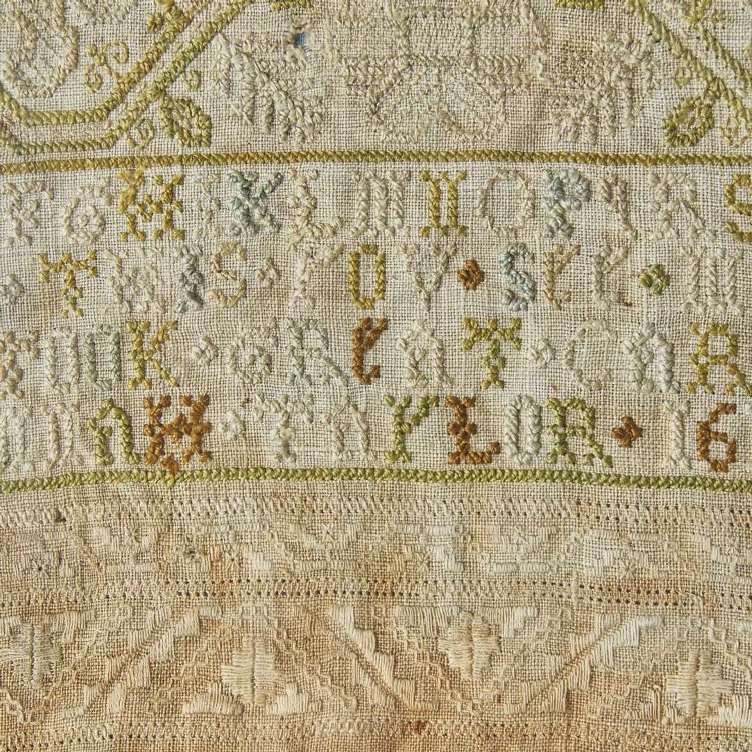A group of three needleworks 17th / 18th century