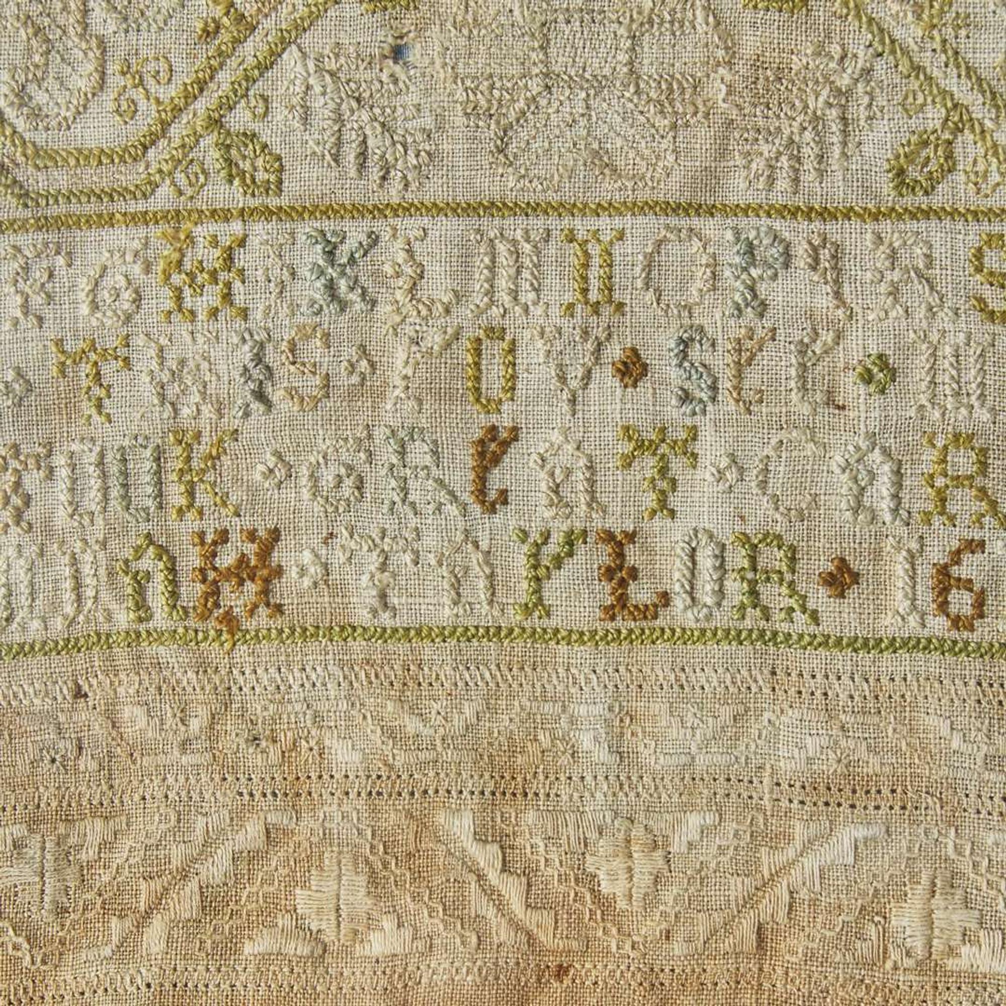 A group of three needleworks 17th / 18th century