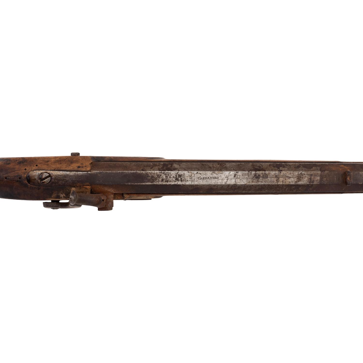 Full Stock Leman Percussion Rifle Showing Native American Use