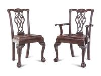 A Set of Eight George III Style Mahogany Dining Chairs