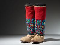 Nez Perce Beaded Leggings and Moccasins