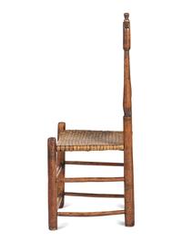 A William and Mary Bannister-Back Splint Seat Side Chair