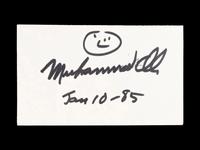 A Muhammad Ali Signed Index Card,