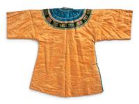 A Chinese Lady's Embroidered Silk Jacket and A Yellow Ground Silk Apron Skirt